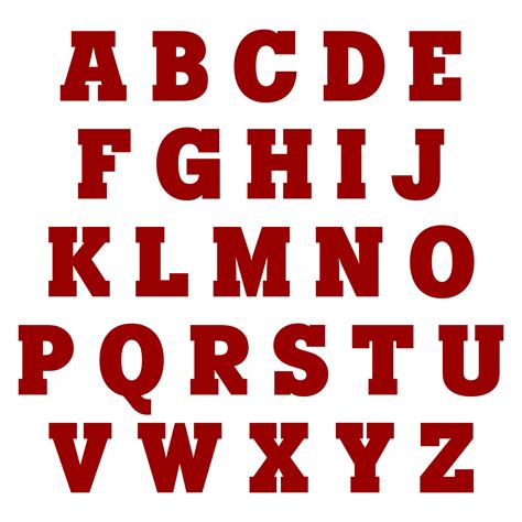 5 inch alphabet letters